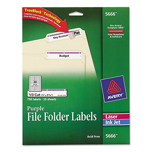AVE5666 - Avery Self-Adhesive Laser/Inkjet File Folder Labels