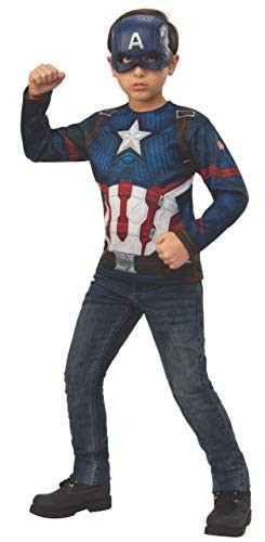 Rubie's Marvel Avengers: Endgame Child's Captain America Costume Top  and  Mask, Large