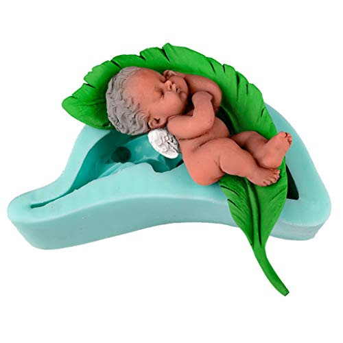 HUGUWEDING 3D Baby Soap Candle Peonies Clay Mould, DIY Candy Chocolate Fondant Mold, Cake Decoration Molds for Handmade Gifts HUGUWEDING 3D Baby Soap Candle Peonies Clay Mould, DIY Candy Chocolate Fondant Mold, Cake Decoration Molds for Handmade Gifts