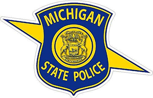 MADI Sticker Michigan State Police Sheriff Badge Decal for Car Truck Window USA Stickers (6", Reflective)