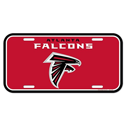 NFL Atlanta Falcons License Plate, Team Color, One Size