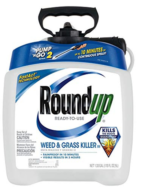 Roundup 5100110 Weed and Grass Killer III Ready-to-Use Pump 'N Go Sprayer, 1.33 Gallon Roundup 5100110 Weed and Grass Killer III Ready-to-Use Pump 'N Go Sprayer, 1.33 Gallon