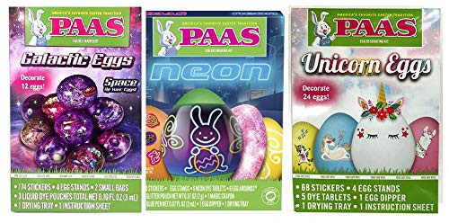 RazzleDazzleCelebrations Easter Egg Decorating Kits - Easter Egg dye Variety Packs - 3 Pack (Galactic - Neon - Unicorn) RazzleDazzleCelebrations Easter Egg Decorating Kits - Easter Egg dye Variety Packs - 3 Pack (Galactic - Neon - Unicorn)