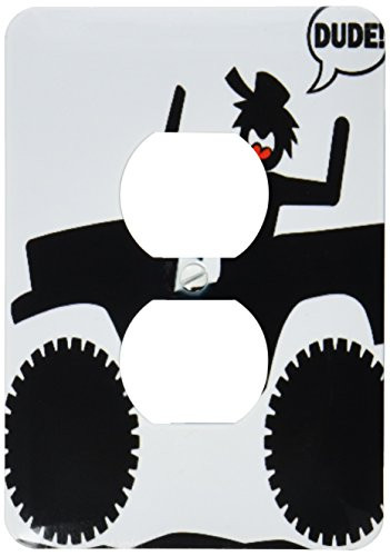 3dRose lsp_14747_6 CAR DUDE image 1 2 Plug Outlet Cover