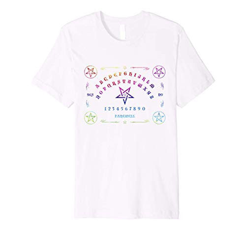 Rainbow Vintage Occult Ouija Board Wiccan Gothic Witch Gift Premium T-Shirt