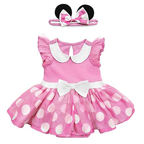 Disney Pink Minnie Mouse Costume Bodysuit for Baby, Size 9-12 Months