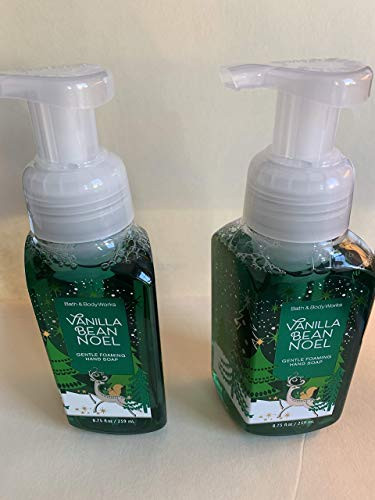 Bath  and  Body Works Vanilla Bean Noel Hand Soap - Pack of 2 Gentle Foaming Holiday Hand Soaps Limited Edition for 2016