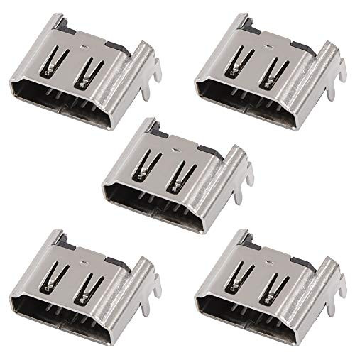 Goshyda HDMI Port for PS4, 5Pcs Aluminum Alloy HDMI Port Interface Connector Socket for Sony Playstation 4 Motherboard