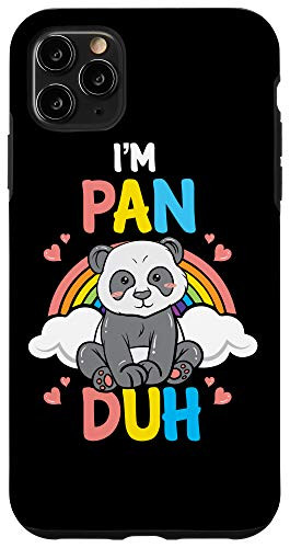 iPhone 11 Pro Max I'm Pan Duh Panda Pansexual Pride Rainbow LGBT Gift Case