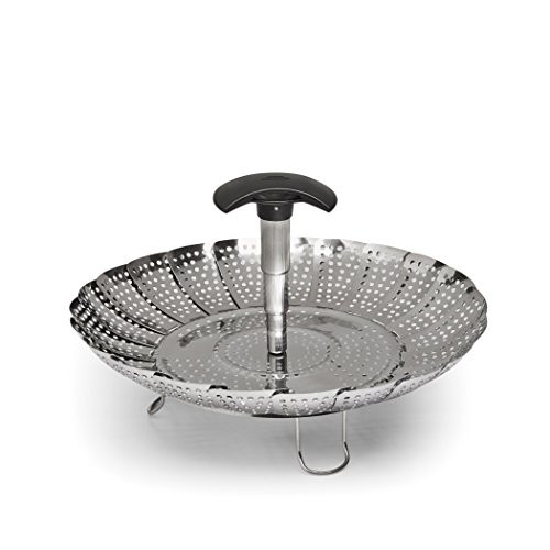 OXO Stainless Steel Good Grips Steamer with Extendable Handle, 7" OXO Stainless Steel Good Grips Steamer with Extendable Handle, 7"