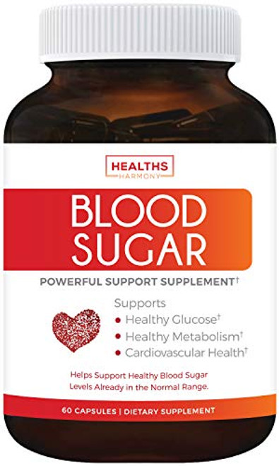Blood Sugar Support Supplement - Helps with Blood Glucose and Weight Loss - Natural Herb Health Level Formula - 60 Capsule Pills - High Amounts of Cinnamon Bark Powder Blood Sugar Support Supplement - Helps with Blood Glucose and Weight Loss - Natural Herb Health Level Formula - 60 Capsule Pills - High Amounts of Cinnamon Bark Powder