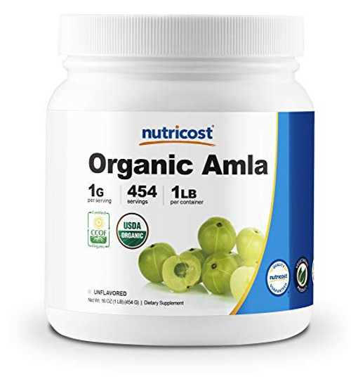 Nutricost Organic Amla Powder 1 LB - Certified USDA Organic, Gluten Free, Non-GMO