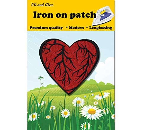 Iron On Patches - Red Heart Patch Iron On jacket patches Patch Embroidered Applique A-183