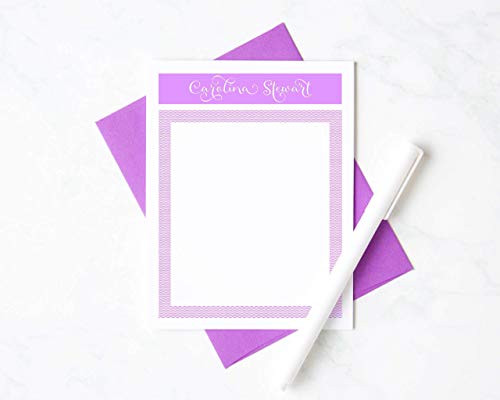Personalized Border Stationary Set for Women Note Paper Stationery with Cards and Envelopes Set
