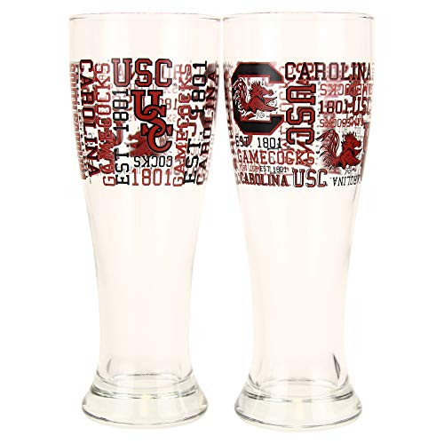 NCAA"Spirit" 16oz Glass Beer Pilsner (2-Pack) (South Carolina Gamecocks) NCAA"Spirit" 16oz Glass Beer Pilsner (2-Pack) (South Carolina Gamecocks)
