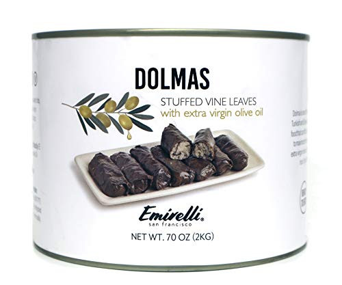 Emirelli Dolmas Stuffed Grape Leaves with Rice, Mediterranean Herbs in Extra Virgin Olive Oil Super Tasty Ready to Eat Vegan Rolls - Traditional Turkish Recipe Dolmades Can Emirelli Dolmas Stuffed Grape Leaves with Rice, Mediterranean Herbs in Extra Virgin Olive Oil Super Tasty Ready to Eat Vegan Rolls - Traditional Turkish Recipe Dolmades Can