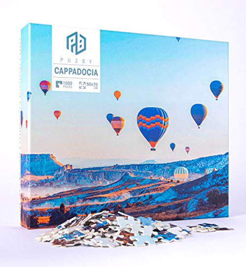 Puzby 1000 Piece Puzzles for Adults Kids - Cappadocia - Jigsaw Puzzle Game Toys Gift Challenge Art Hard 20" x 27"