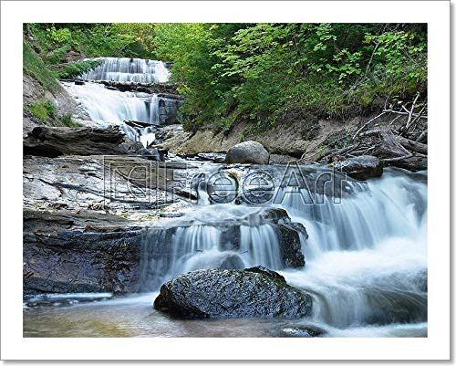 Waterfall Michigan Paper Print Wall Art (8in. x 10in.)