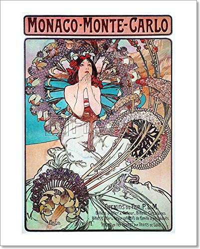 Monaco. Monte-Carlo Paper Print Wall Art (10in. x 8in.)