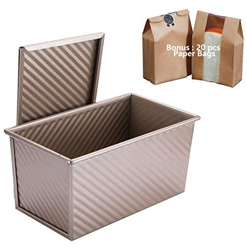 Pullman Loaf Pan with Lid - Non-Stick Bakeware Bread Toast Mold with Cover - Carbon Steel Corrugated Baking Bread Pan Pullman Loaf Pan with Lid - Non-Stick Bakeware Bread Toast Mold with Cover - Carbon Steel Corrugated Baking Bread Pan
