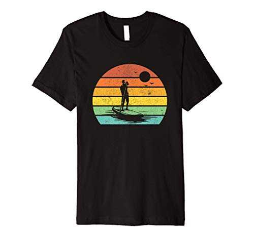 Mens SUP Paddle Board Retro Paddleboard Paddleboarding Gift Men Premium T-Shirt