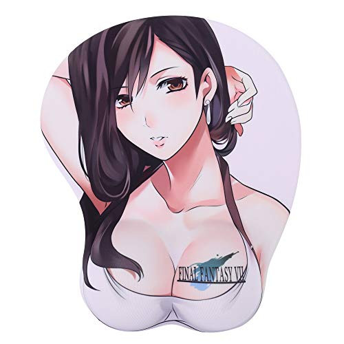 Final Fantasy VII 7 Tifa Anime Mouse Pads Boob Oppai Gaming 3D Mousepads 2Way Skin (Tifa 4)