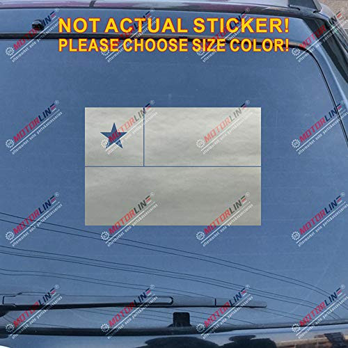 3S MOTORLINE Chile Chilean Flag Decal Sticker Car Vinyl Pick Size Color no bkgrd (Silver, 24'' (61.0cm))