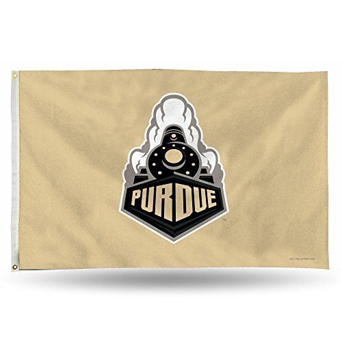 Rico Industries NCAA Purdue Boilermakers 3-Foot by 5-Foot Single Sided Banner Flag with Grommets