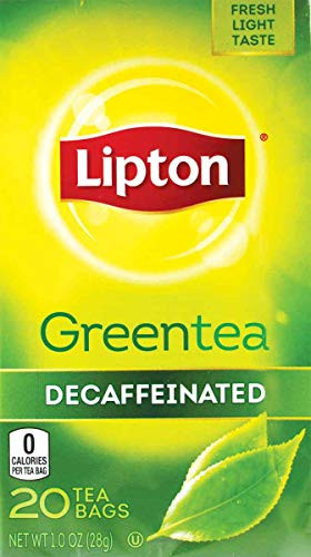 Lipton Green Tea Decaffeinated 20 Count (Pack of 1)