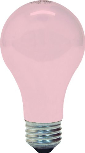 GE Lighting Not Available 97483 60-Watt 675-Lumen Party A19 Light Bulb, Pink, 2-Pack