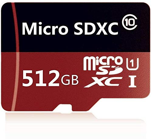 512GB Micro SD SDXC Card High Speed Class 10 Flash Memory Card with SD Adapter for Android Smartphones and Tablets (512GB)