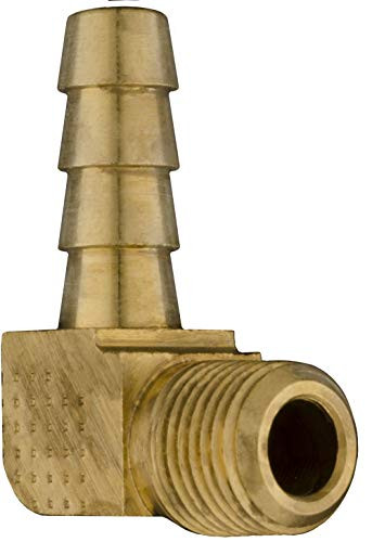 5 Brass Elbow 90 Degree 1/4" Hose I.D. 1/8" Pipe Thread