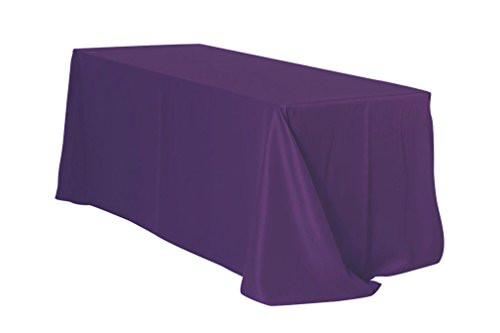 Your Chair Covers Rectangular Polyester Tablecloths, 90" W x 156" L, Purple