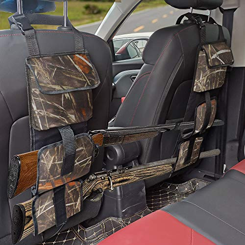 Welltop Car Concealed Seat Back Gun Rack, Gun Sling Holder Organizer for Hunting Rifles/Shotguns, Universal Gun Rack Fit for Truck SUV Car Storage for Hunting Sports, Camo