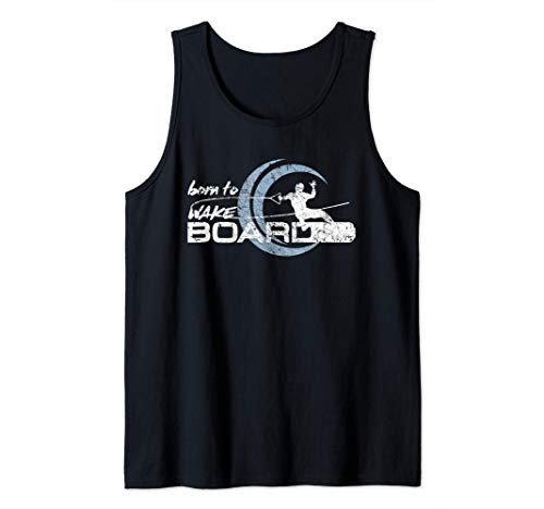 Born to Wake Board Vintage Funny Wakeboarding Rider Tank Top