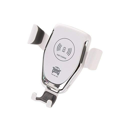 Wireless Car Charger, Handsfree Car Vent Cell Phone Holder, for iPhone, Samsung, LG, Other Devices, 10W Fast Charge Car Mount Air Vent Phone Holder Qi Devices, Air Vent (White) Wireless Car Charger, Handsfree Car Vent Cell Phone Holder, for iPhone, Samsung, LG, Other Devices, 10W Fast Charge Car Mount Air Vent Phone Holder Qi Devices, Air Vent (White)