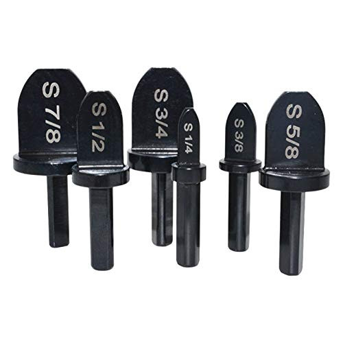 CALIDAKA 6pcs Swaging Tool Drill Bit Set Professional Manual Copper Pipe Swaging Tool Drill Bit Repairing Set with 1/4, 3/8, 1/2, 5/8, 3/4 Bits