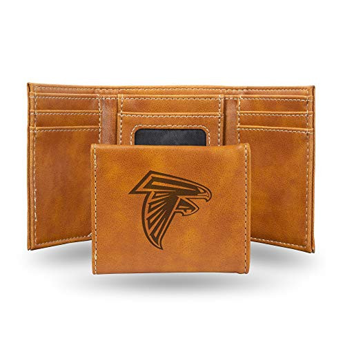 NFL Rico Industries Laser Engraved Trifold Wallet, Atlanta Falcons Team Color, 3.25 x 4-inches NFL Rico Industries Laser Engraved Trifold Wallet, Atlanta Falcons Team Color, 3.25 x 4-inches