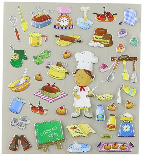 Tattoo King Multi-Colored Stickers-Cooking