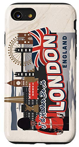 iPhone SE (2020) / 7 / 8 I'd Rather Be In London England Vintage Souvenir Case