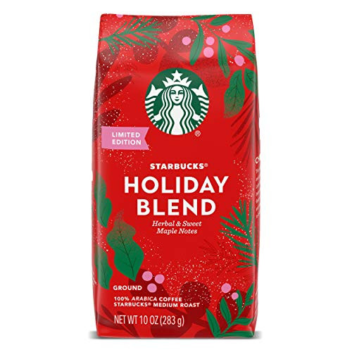 Starbucks Medium Roast Ground Coffee Starbucks Holiday Blend 100 percent Arabica 1 bag (10 oz) Starbucks Medium Roast Ground Coffee Starbucks Holiday Blend 100 percent Arabica 1 bag (10 oz)