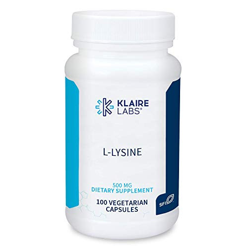 Klaire Labs L-Lysine - 500 Milligrams Essential Amino Acid Support for Immune Health and Collagen Formation, Hypoallergenic and Dairy-Free (100 Capsules) Klaire Labs L-Lysine - 500 Milligrams Essential Amino Acid Support for Immune Health and Collagen Formation, Hypoallergenic and Dairy-Free (100 Capsules)