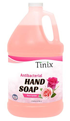 Tinix Premium Antibacterial Hand Soap Refill, Rose Garden Scent, Value Size 1 Gallon, 128 Fl Oz.