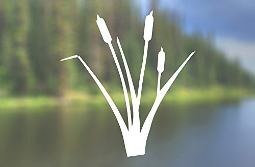 AK Wall Art Cattails Shape - Vinyl Decal - Car Truck Laptop - Select Size
