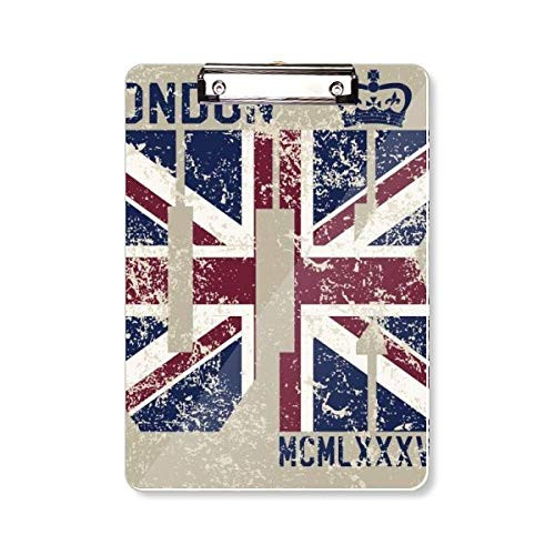 London King UK The Union Jack Flag Clipboard Folder Writing Pad Backing Plate A4
