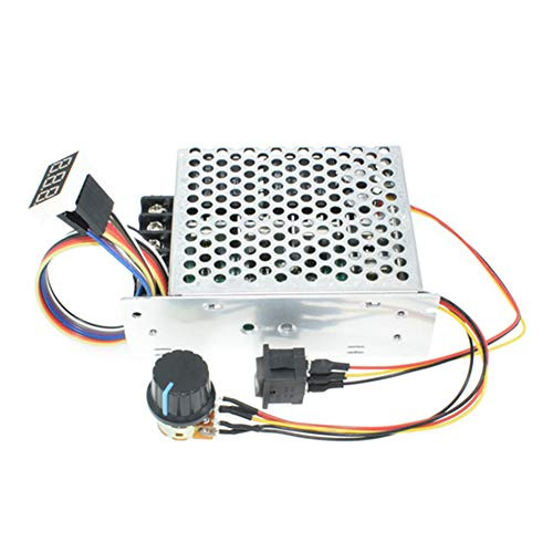 PWM DC Motor Speed Controller, DC 10-55V/60A DC Motor Speed Controller LED Display Stepless Speed Controller for Motor with Forward-Brake-Reverse Switch  and  Ajustable Potentiometer