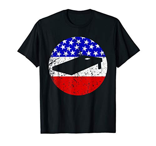 American Flag Cornhole Vintage Retro Cornhole Board T-Shirt