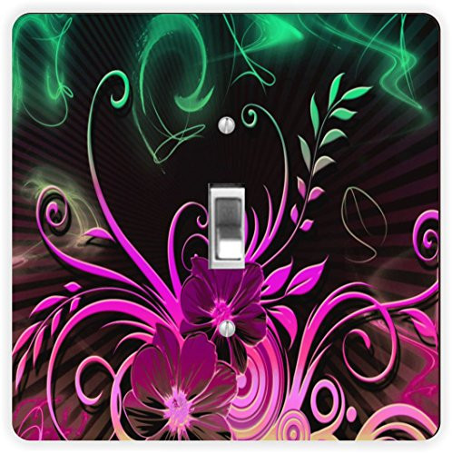 Rikki Knight Floral Glow-Single Toggle Light Switch Plate