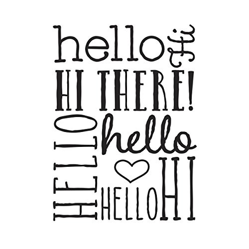Darice Hello Word Collage Embossing Folder