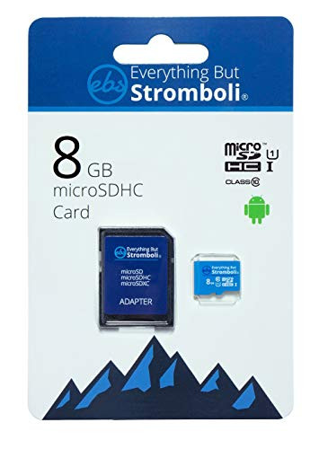 Everything But Stromboli 8GB MicroSD Memory Card for Kids Camera Class 10 U1 UHS-1 SDHC 8G Micro SD Card with Adapter